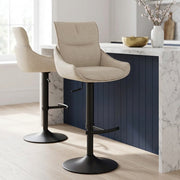 Creed Bar Stool Beige Fabric