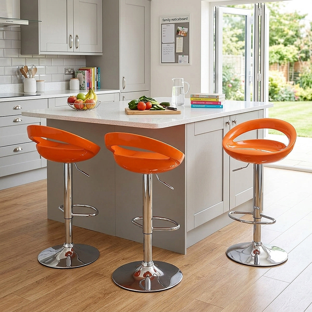 Crescent Bar Stool Orange
