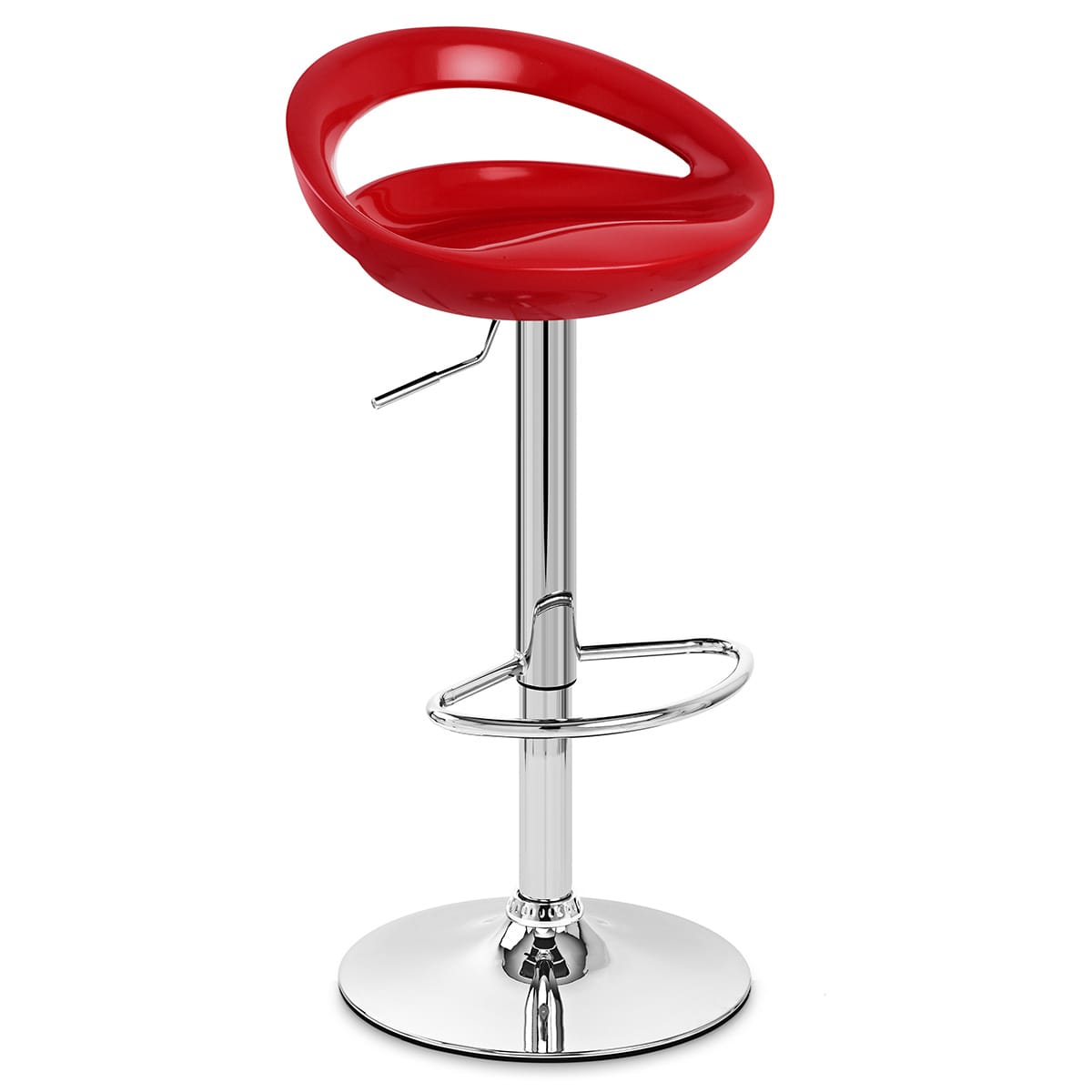 Crescent Bar Stool Red