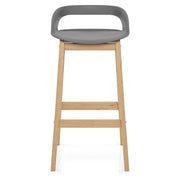 Crew Wooden Bar Stool Grey