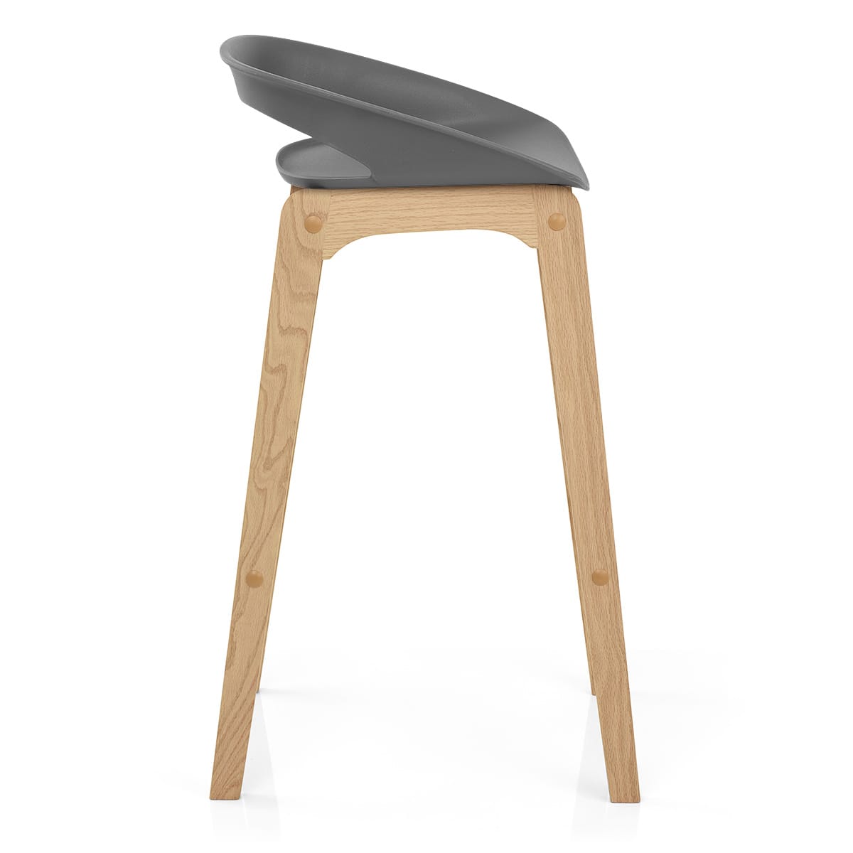 Crew Wooden Bar Stool Grey
