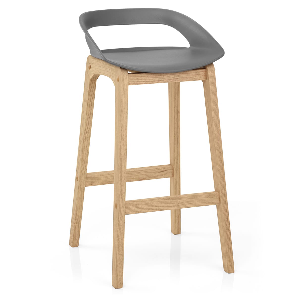 Crew Wooden Bar Stool Grey