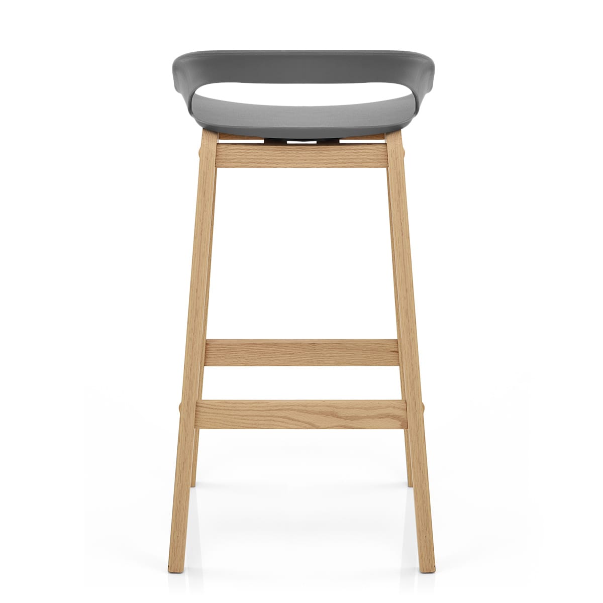 Crew Wooden Bar Stool Grey