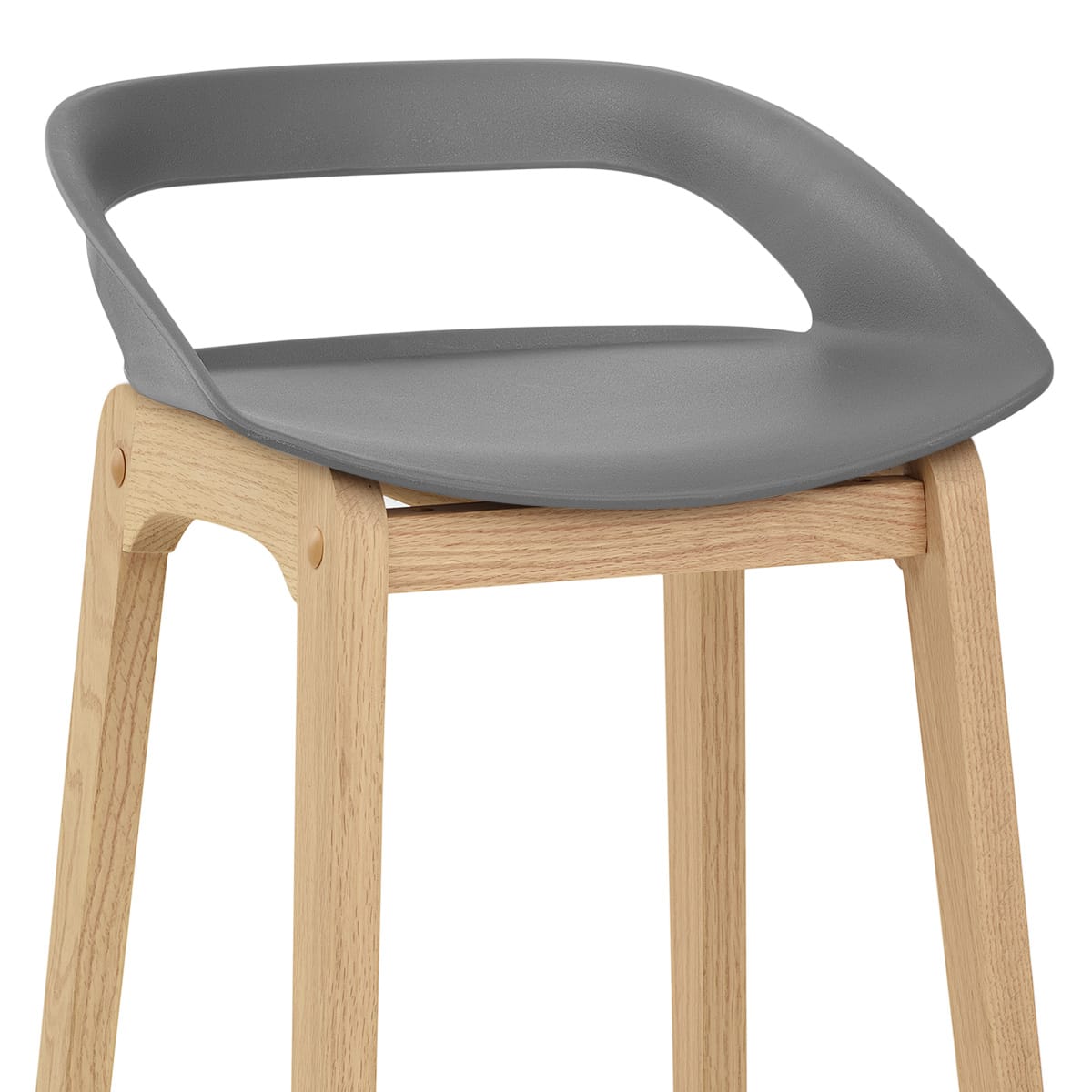 Crew Wooden Bar Stool Grey
