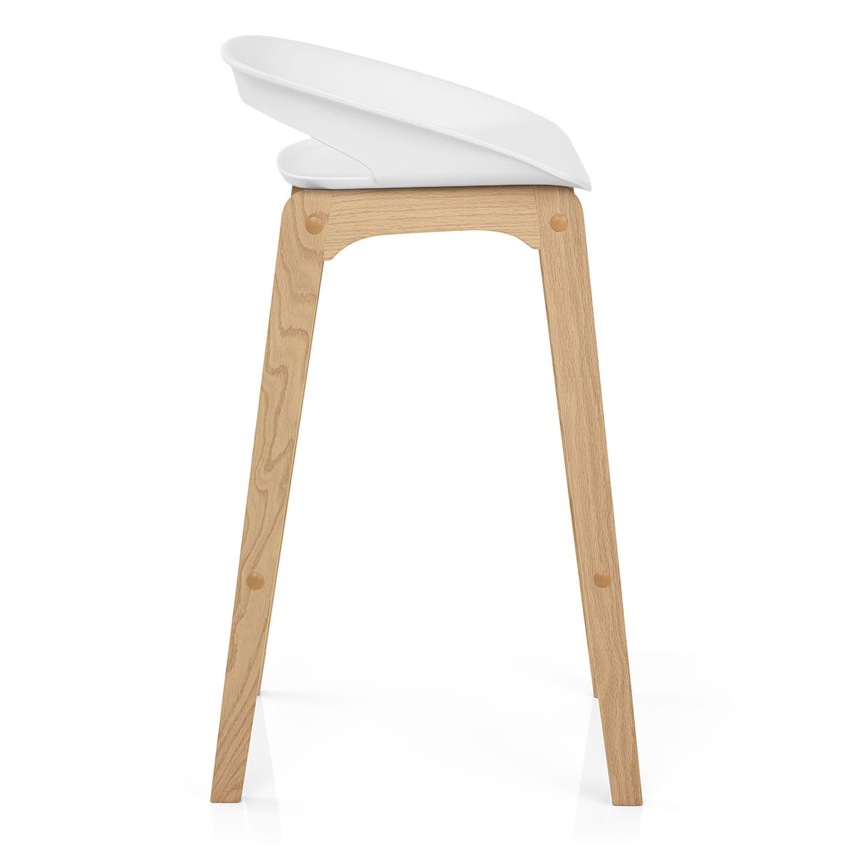 Crew Wooden Bar Stool White