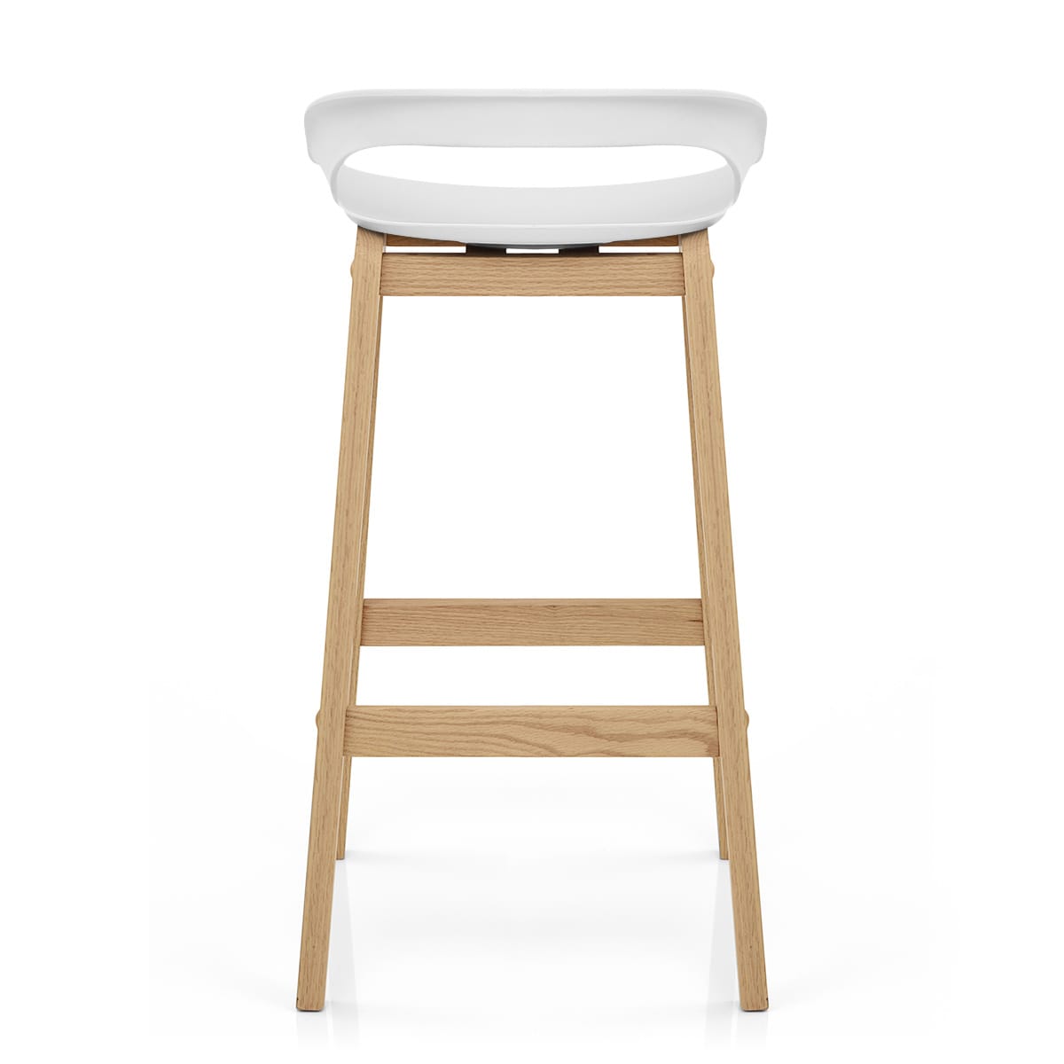 Crew Wooden Bar Stool White