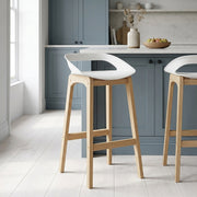 Crew Wooden Bar Stool White