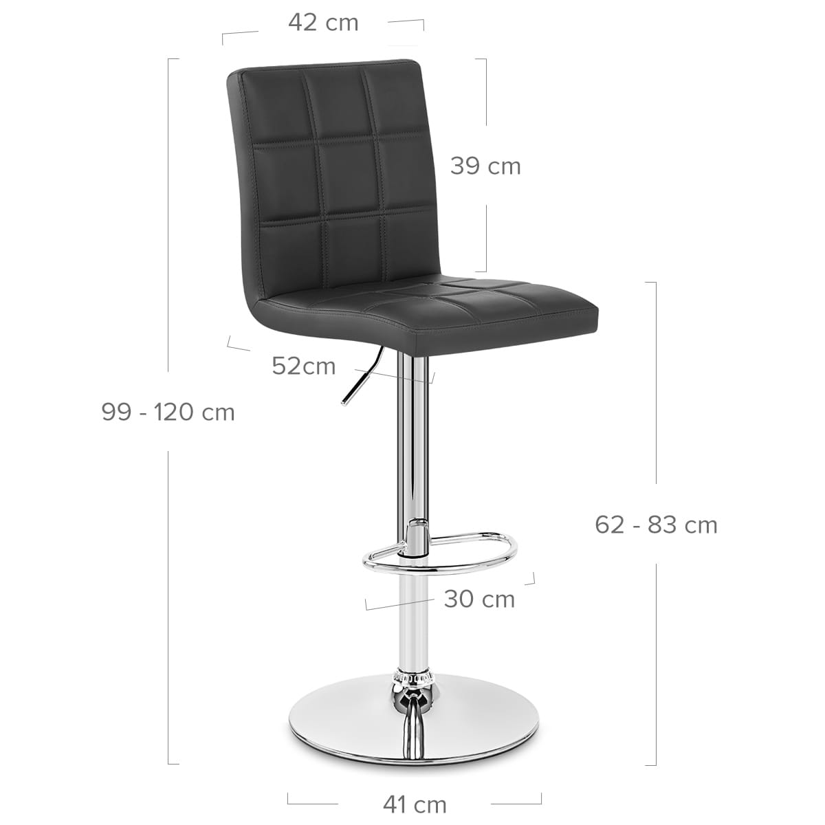 Criss Cross Bar Stool Black