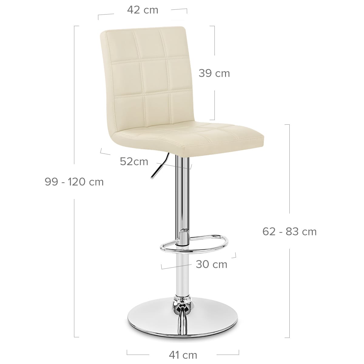 Criss Cross Bar Stool Cream