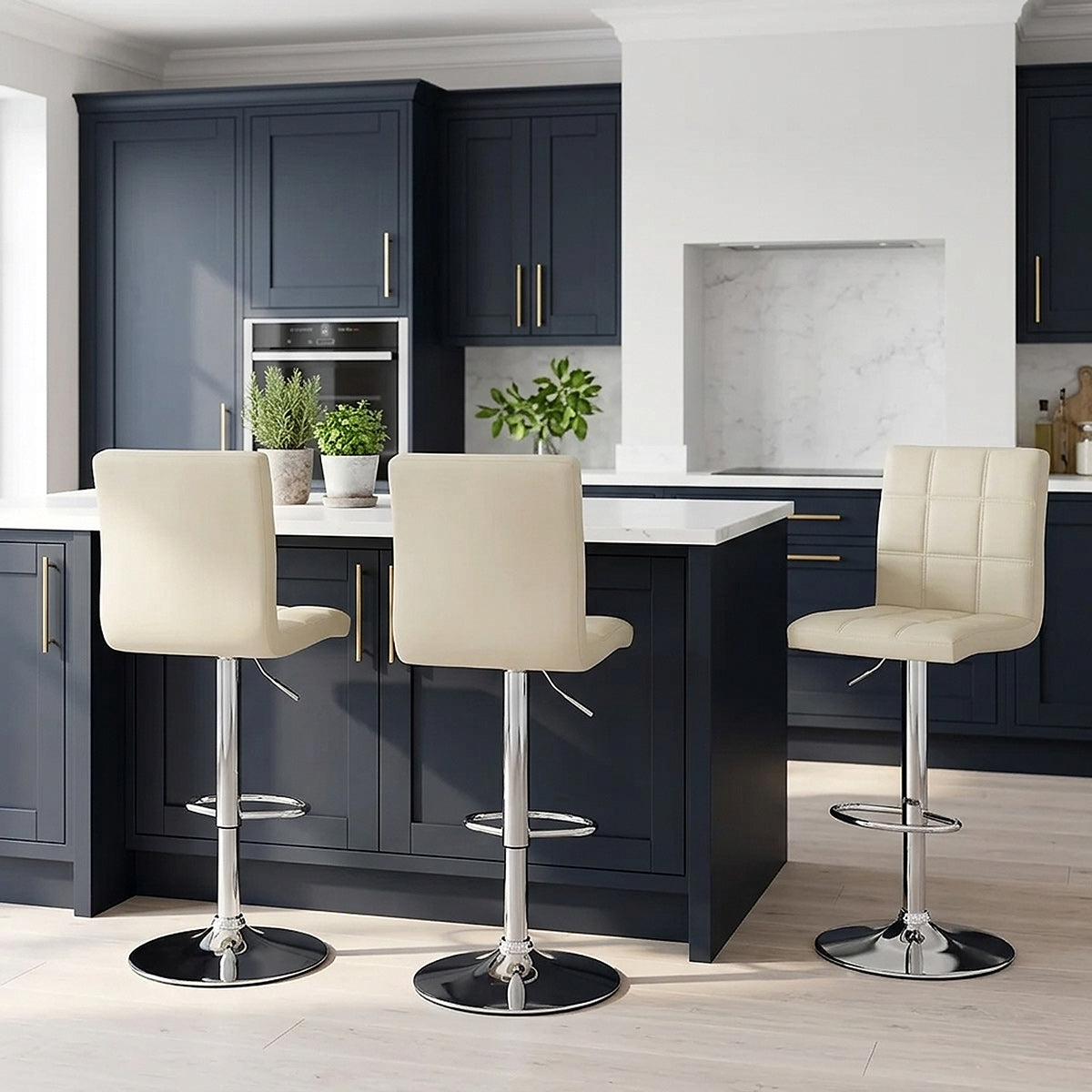 Criss Cross Bar Stool Cream