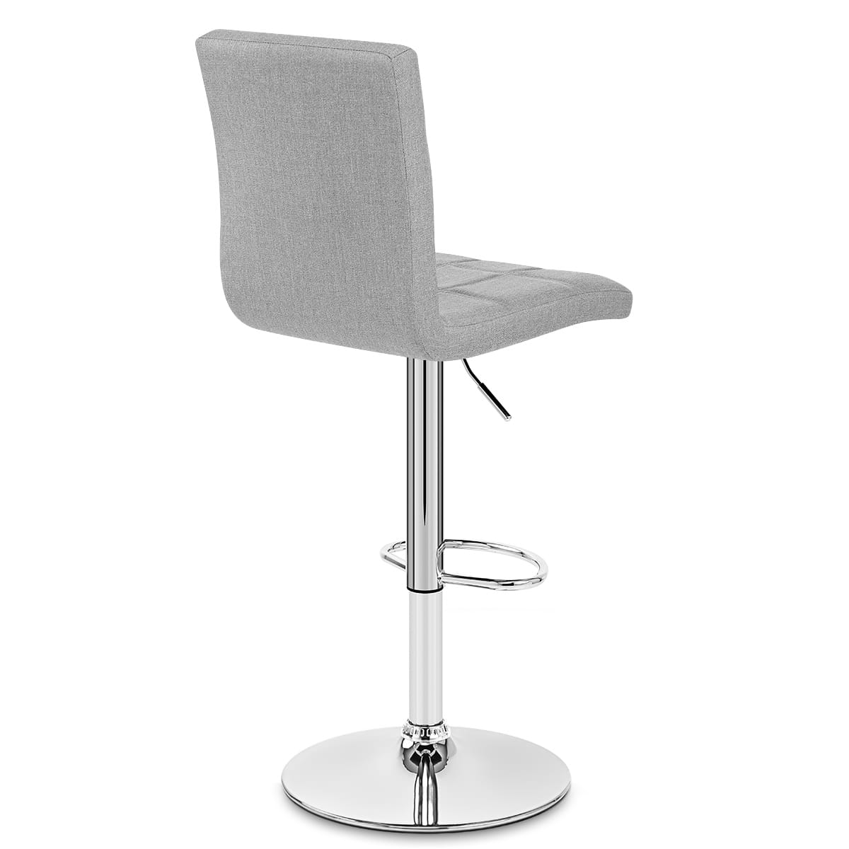 Criss Cross Bar Stool Grey Fabric
