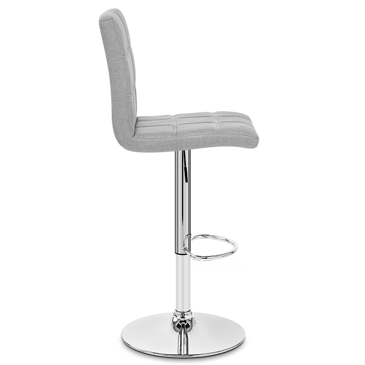 Criss Cross Bar Stool Grey Fabric