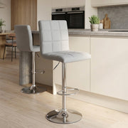 Criss Cross Bar Stool Grey Fabric