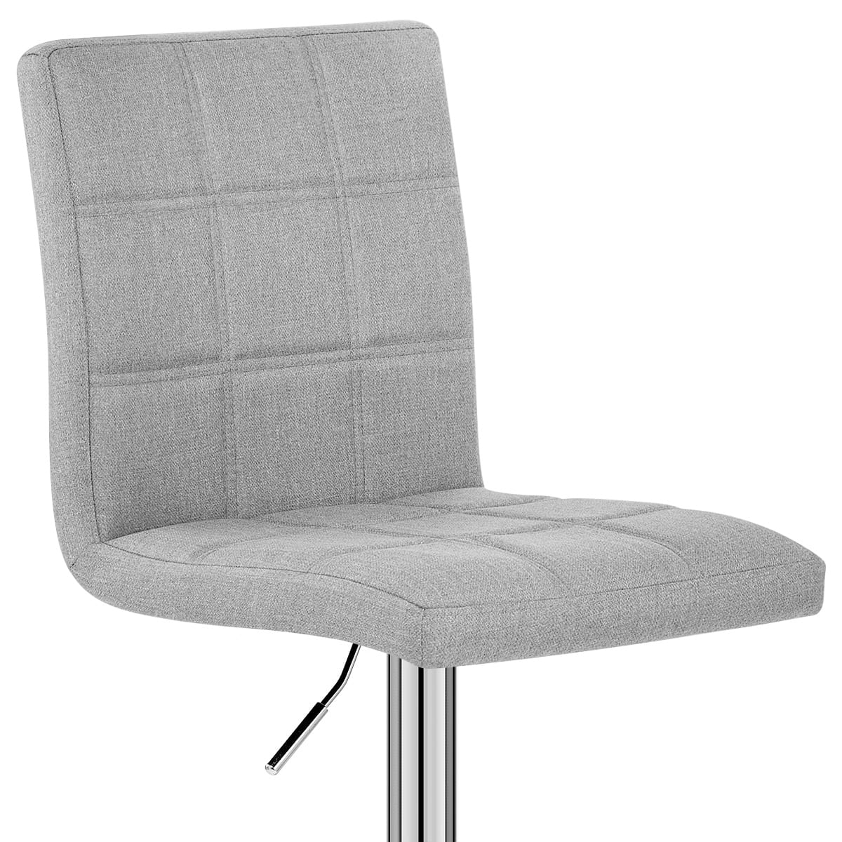 Criss Cross Bar Stool Grey Fabric