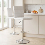 Criss Cross Bar Stool White