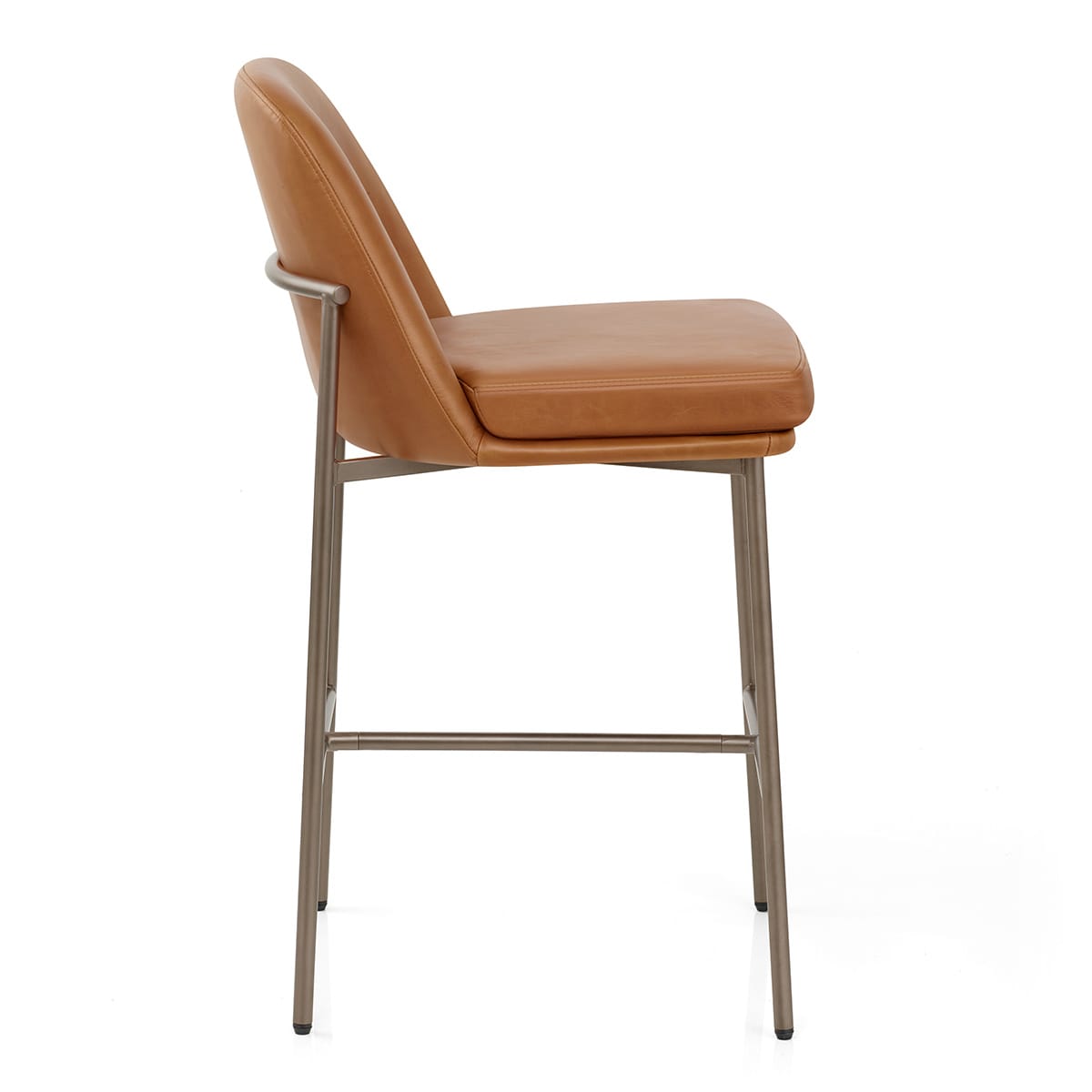 Cruz Real Leather Stool Antique Brown