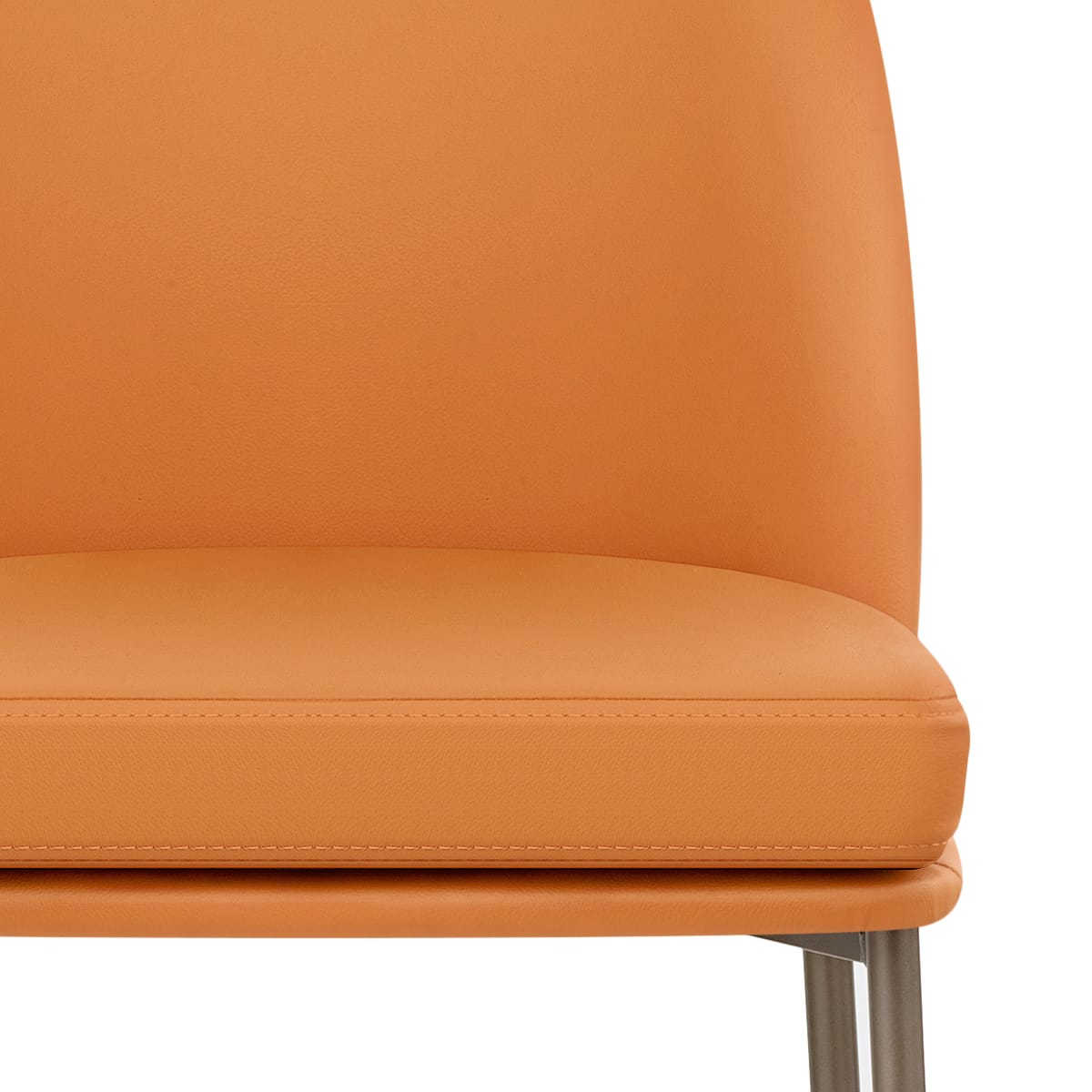 Cruz Real Leather Stool Orange