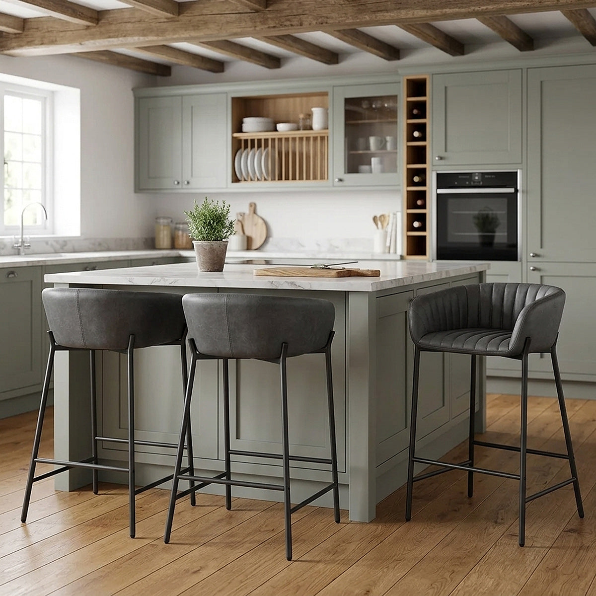 Cub Bar Stool Antique Grey