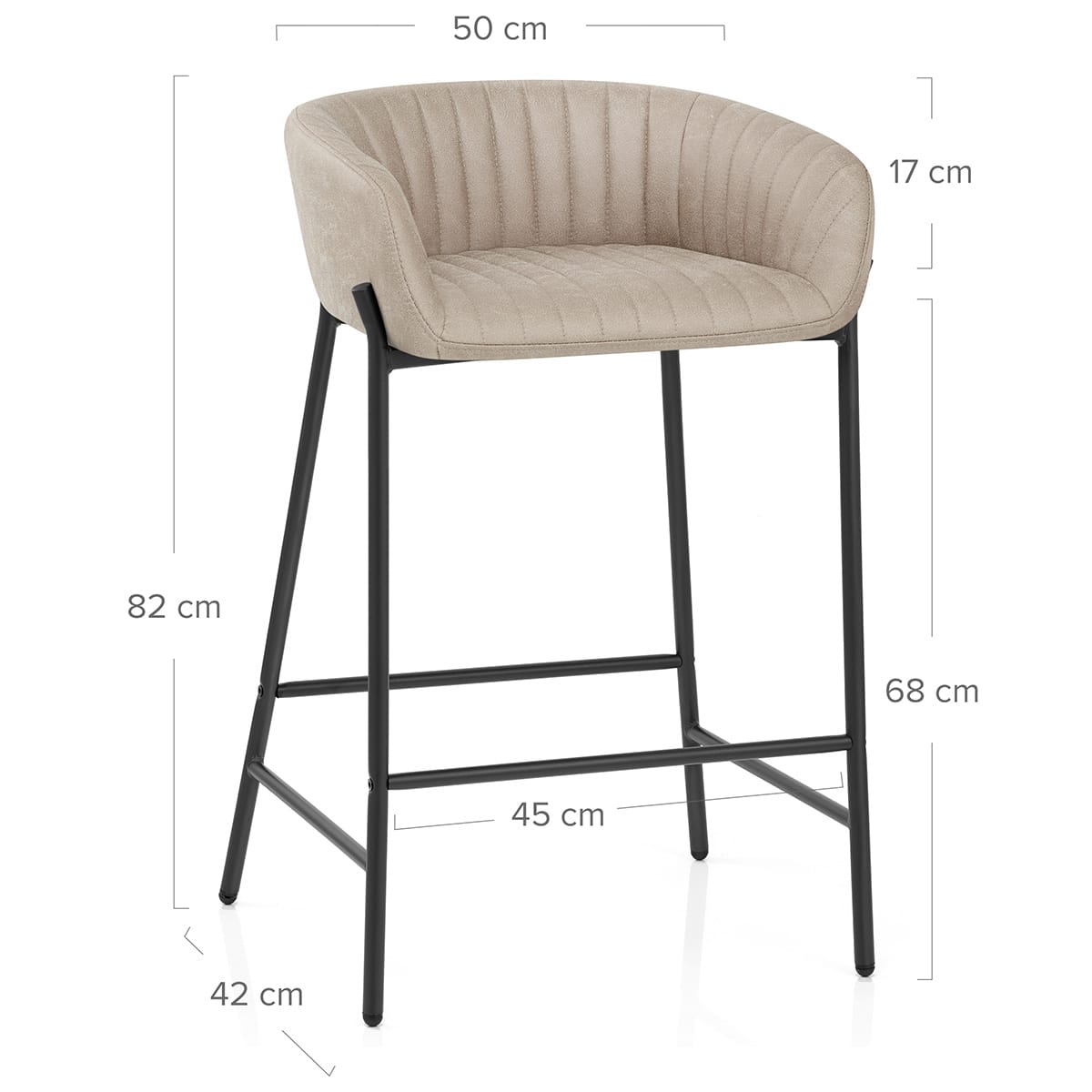 Cub Bar Stool Antique Taupe