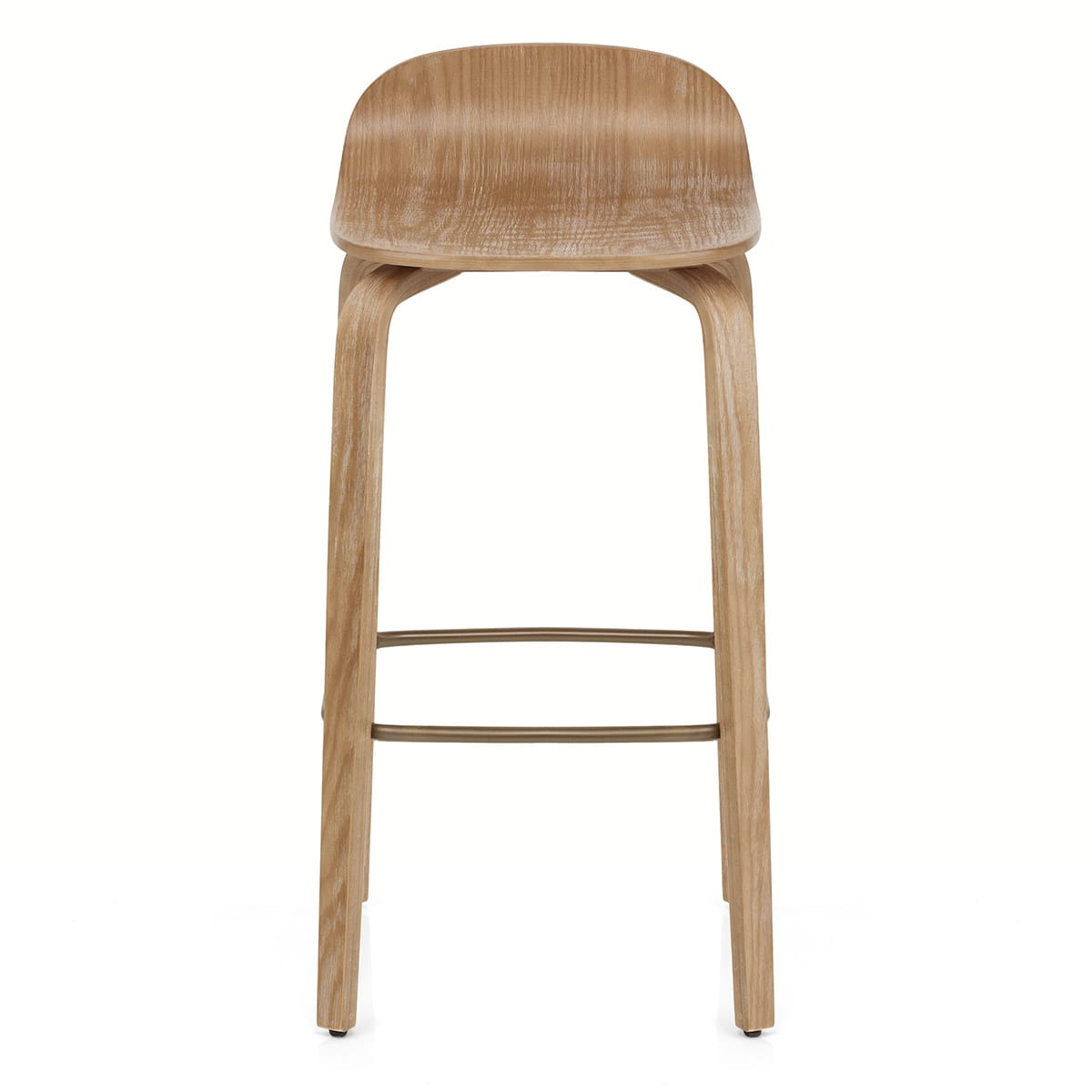 Curve Bar Stool Antique Oak
