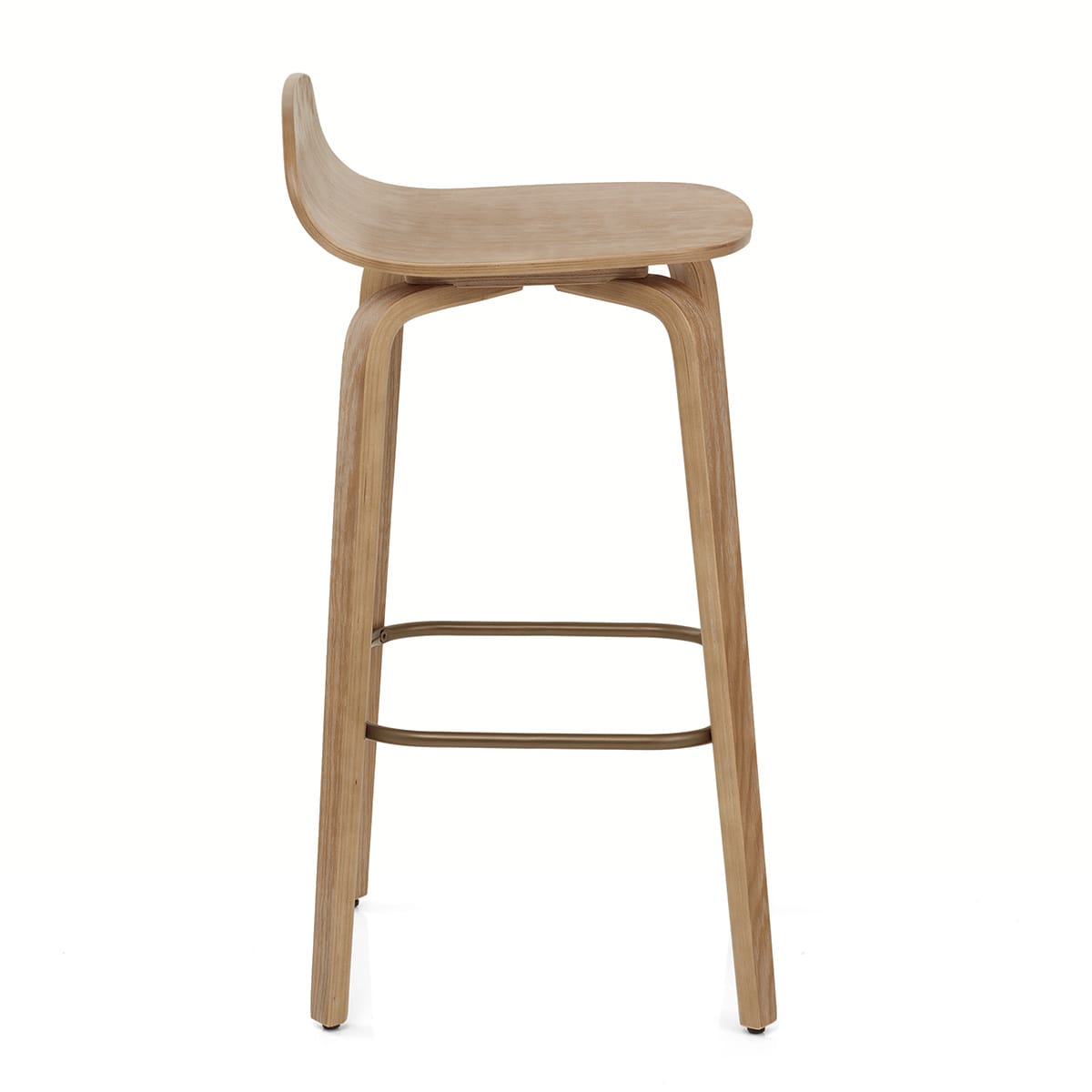 Curve Bar Stool Antique Oak