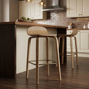 Curve Bar Stool Antique Oak