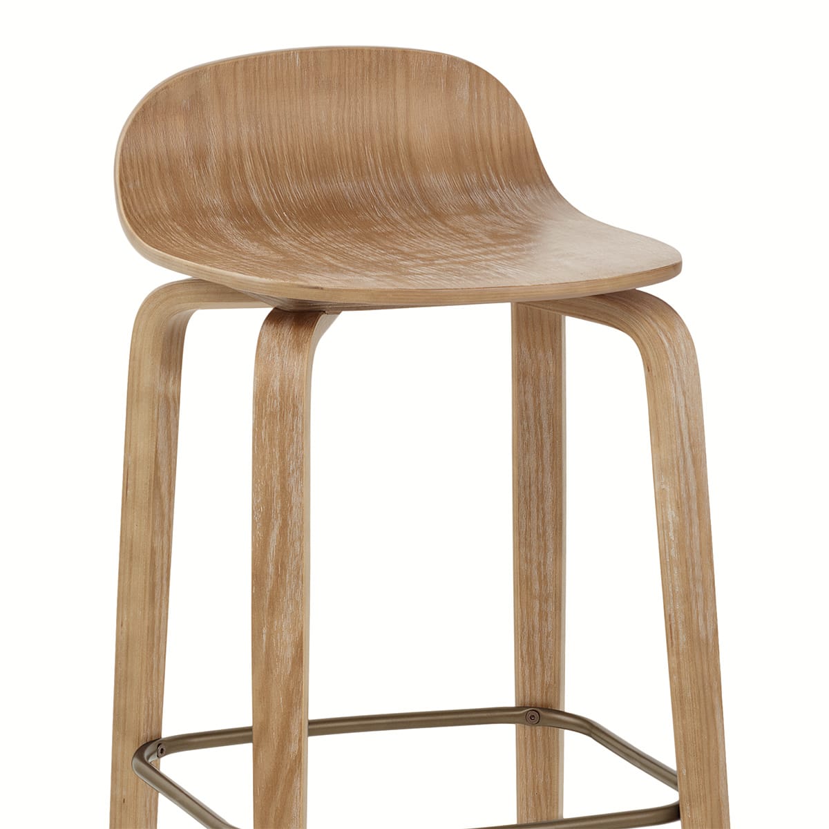 Curve Bar Stool Antique Oak