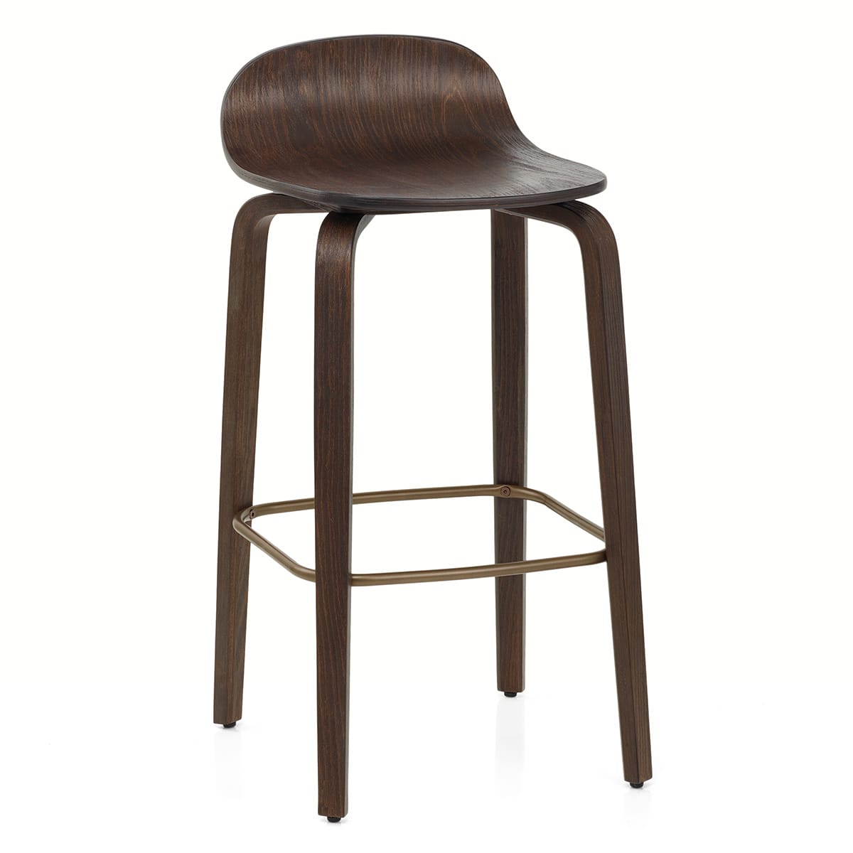 Curve Bar Stool Antique Walnut