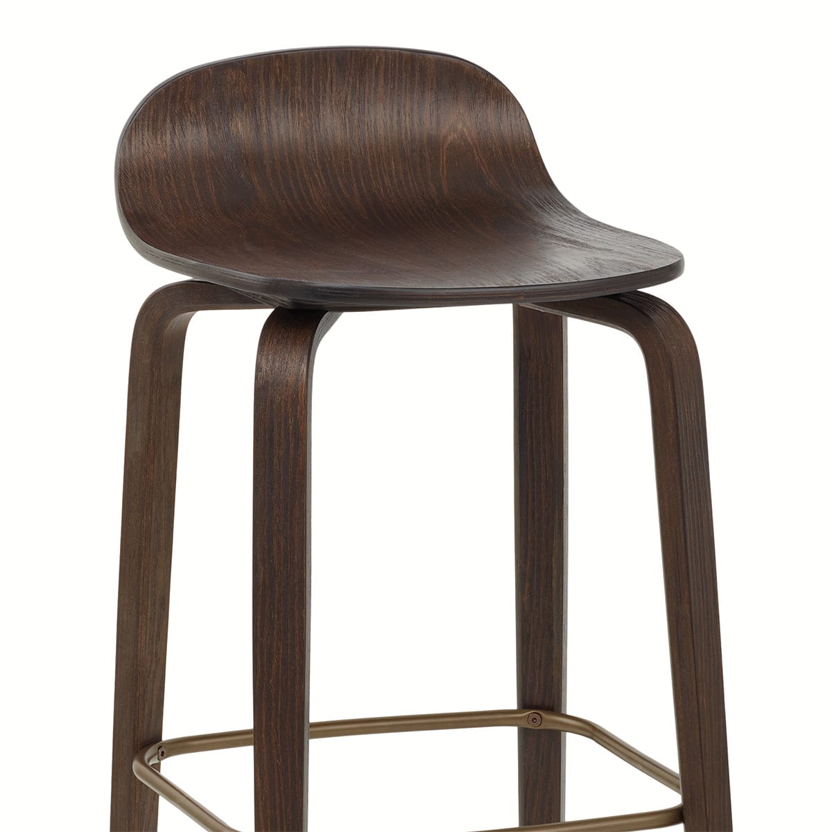 Curve Bar Stool Antique Walnut