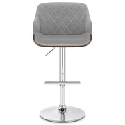 Dakota Bar Stool Grey Velvet