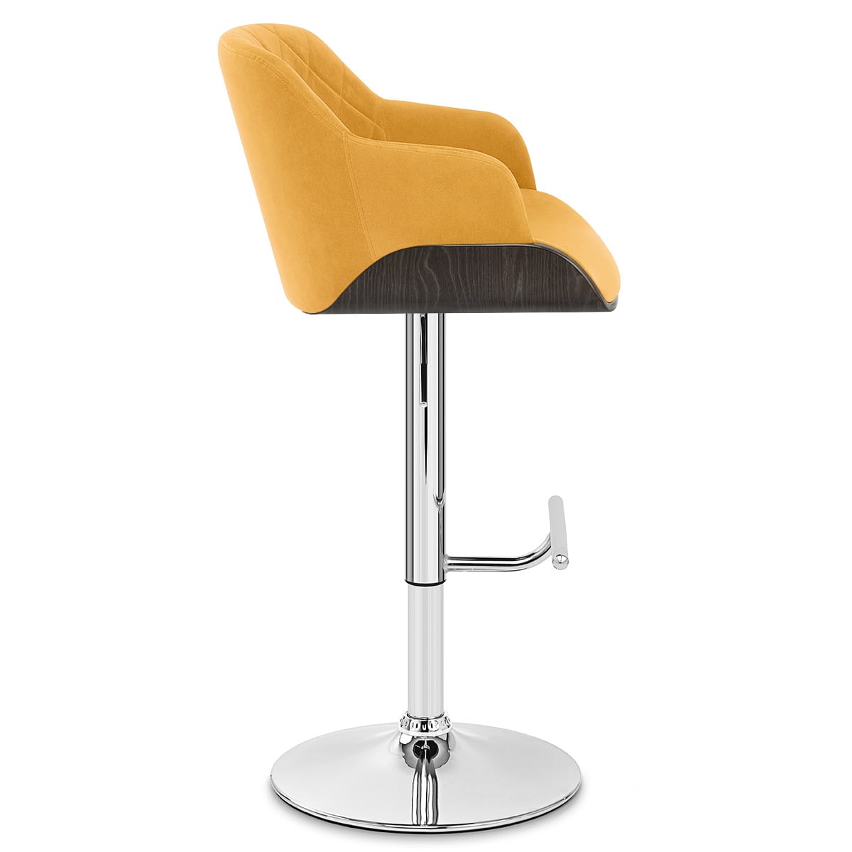 Dakota Bar Stool Mustard Velvet