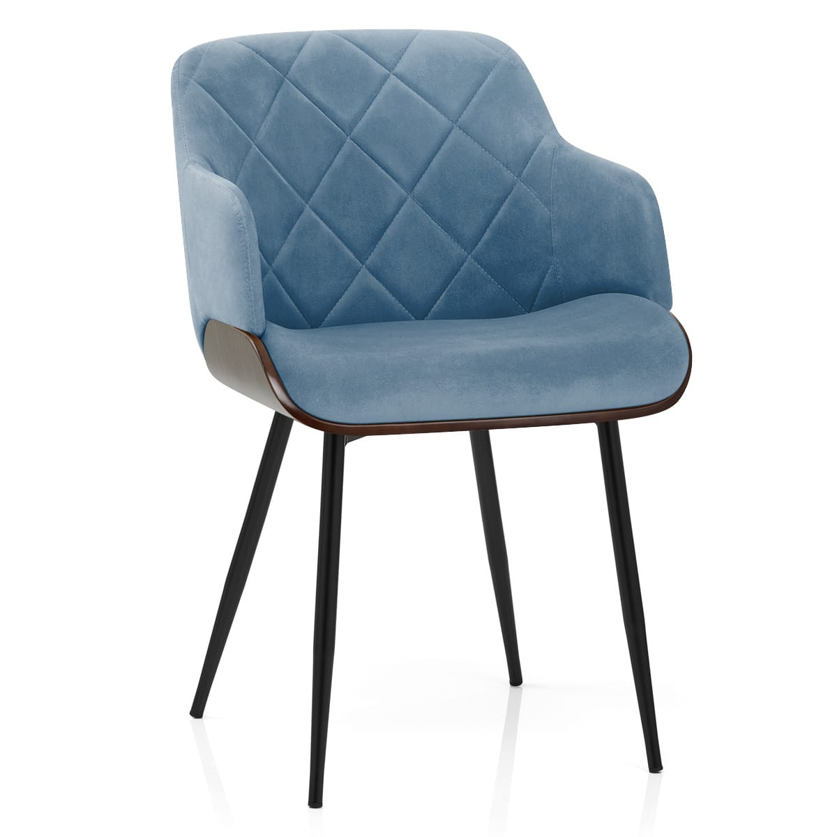 Dakota Dining Chair Blue Velvet