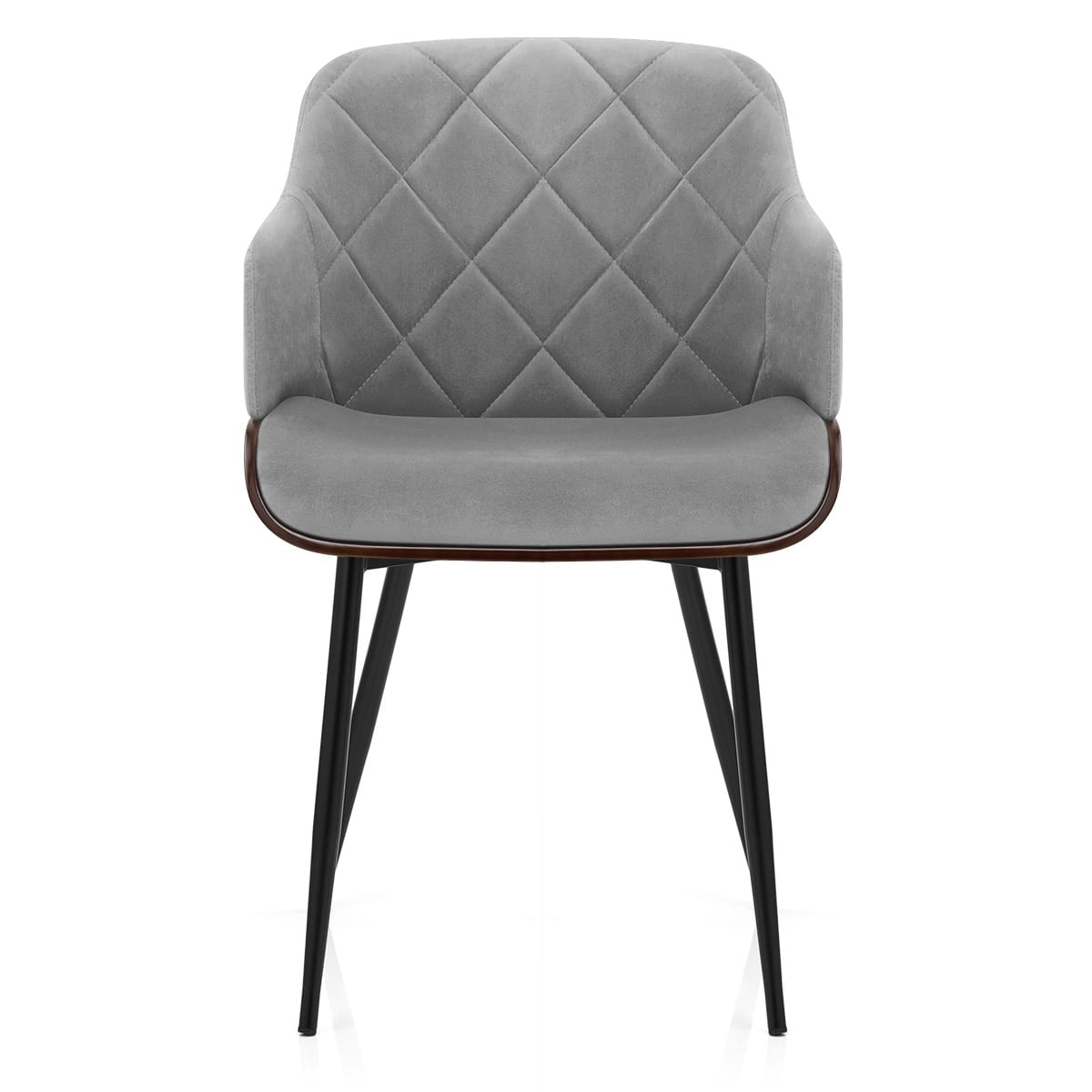 Dakota Dining Chair Grey Velvet