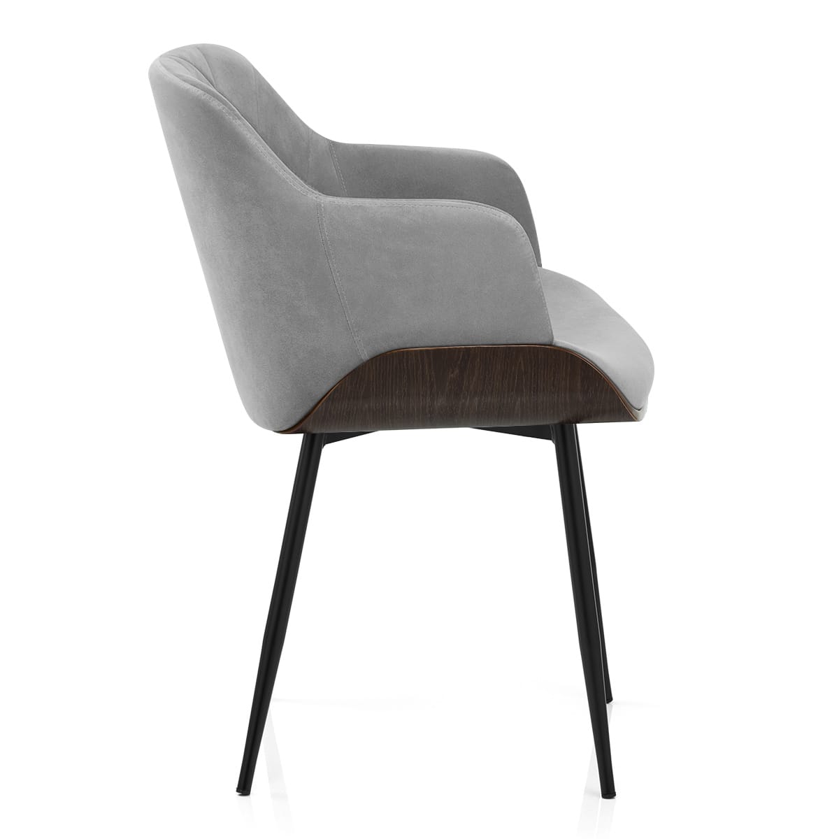 Dakota Dining Chair Grey Velvet