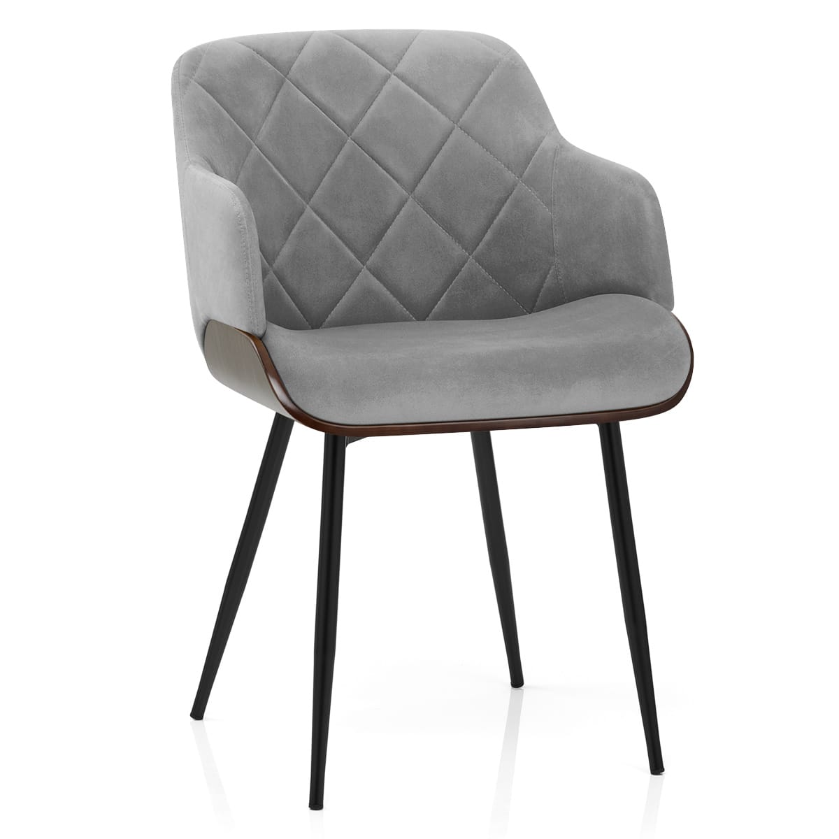 Dakota Dining Chair Grey Velvet