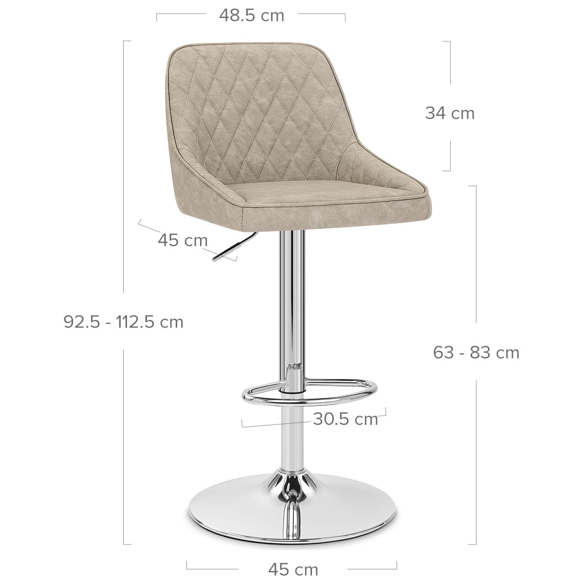Darwin Bar Stool Beige
