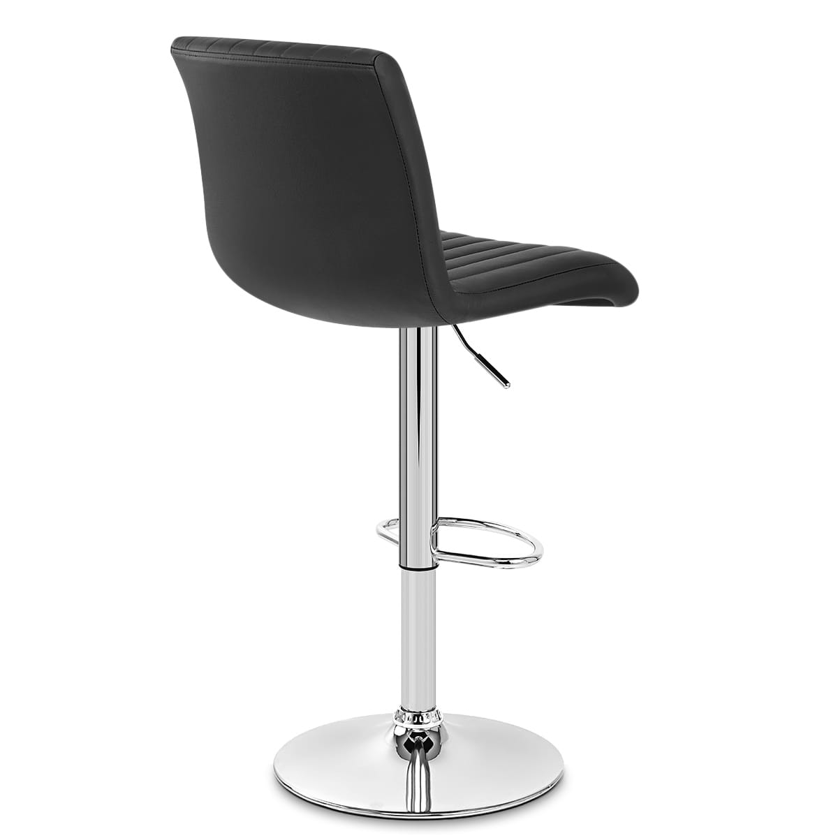 Debut Real Leather Bar Stool Black