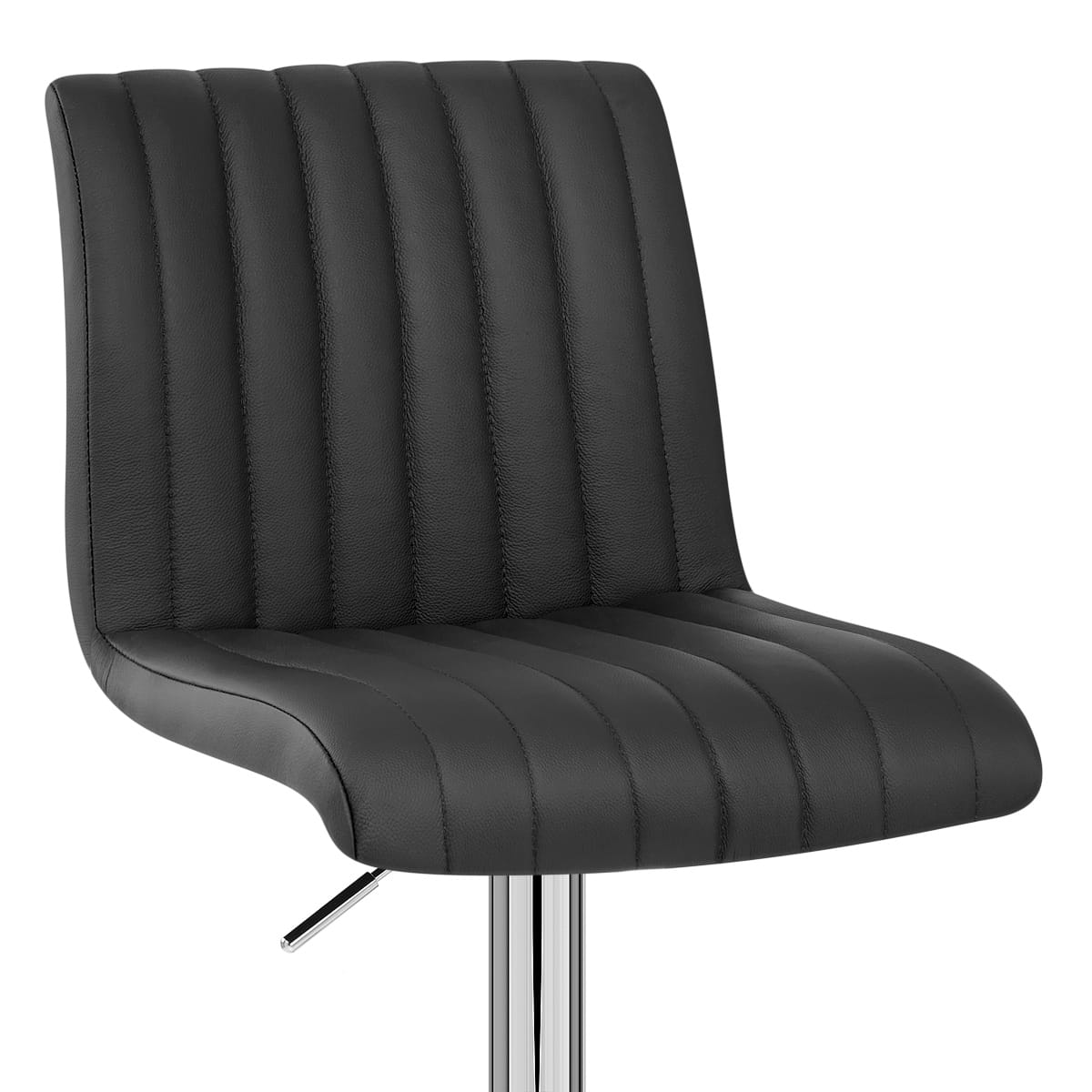 Debut Real Leather Bar Stool Black