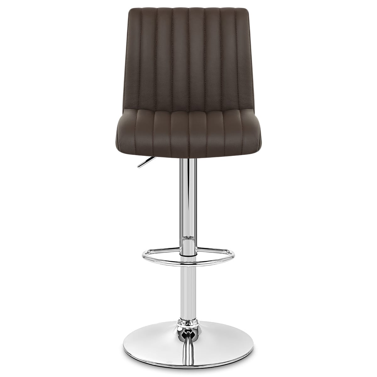 Debut Real Leather Bar Stool Brown