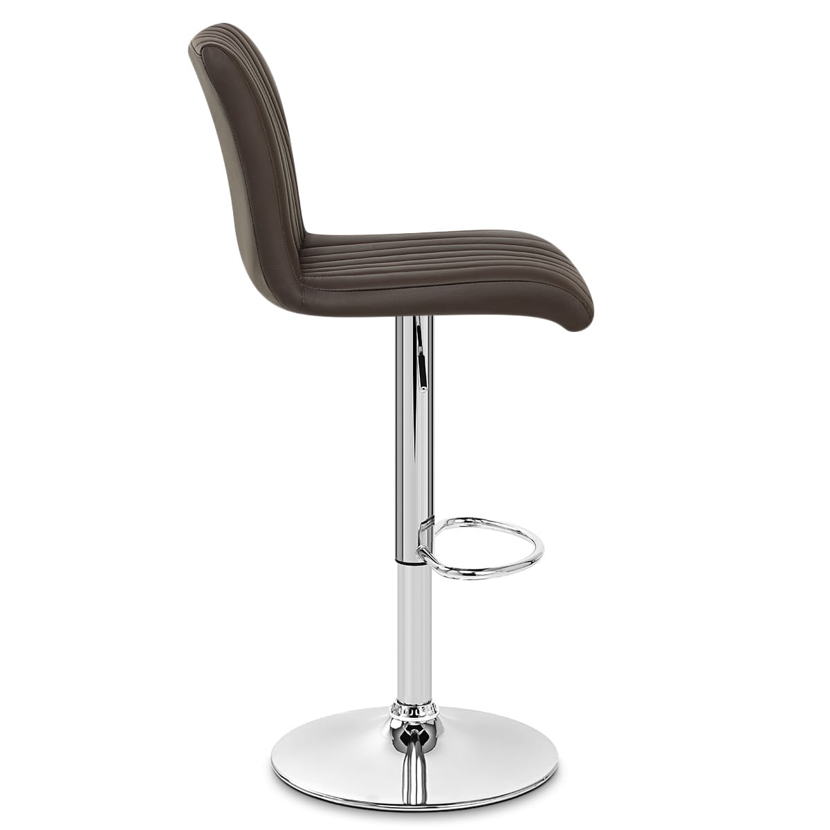 Debut Real Leather Bar Stool Brown