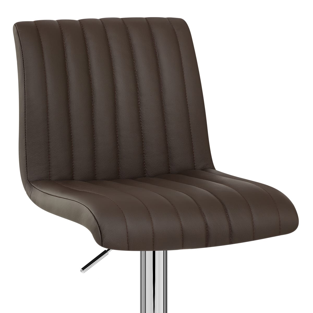 Debut Real Leather Bar Stool Brown