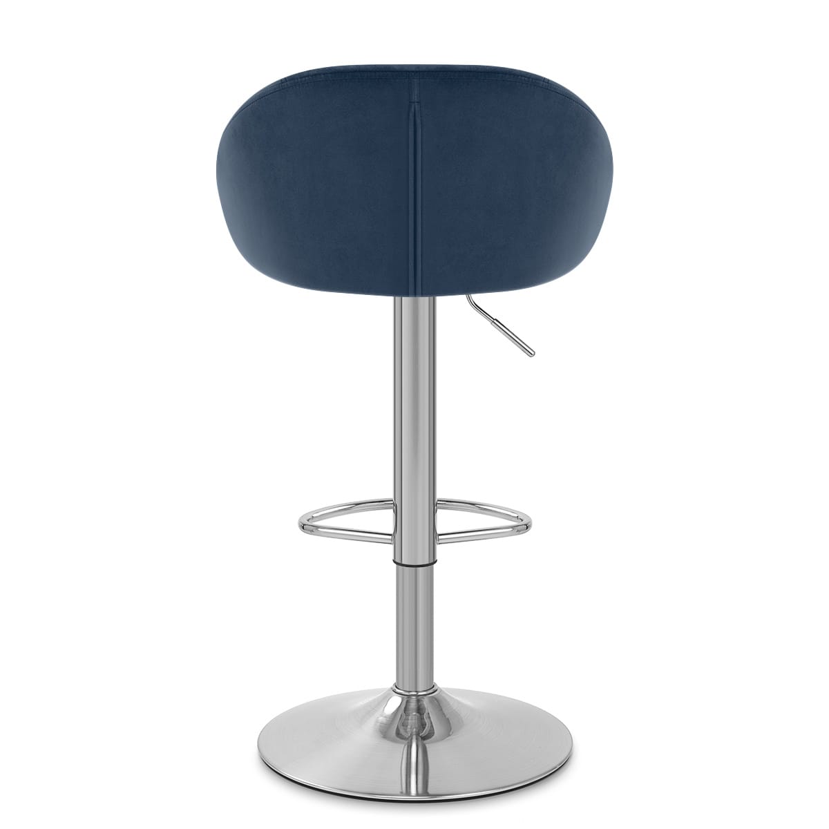 Decco Brushed Stool Blue Velvet