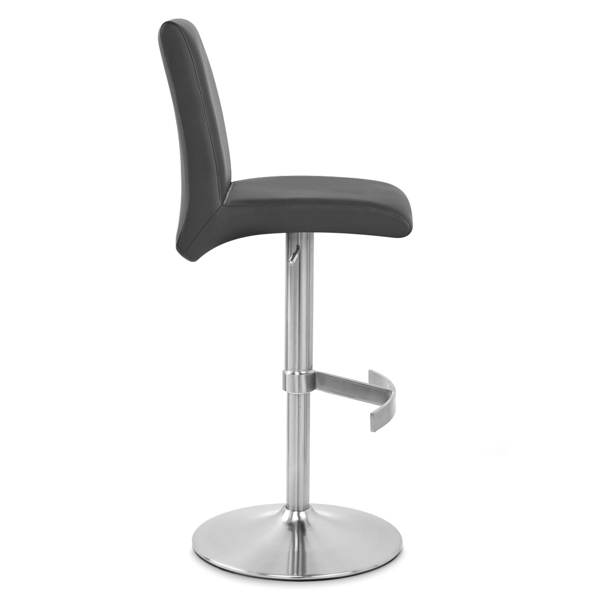 Deluxe Brushed High Back Stool Black