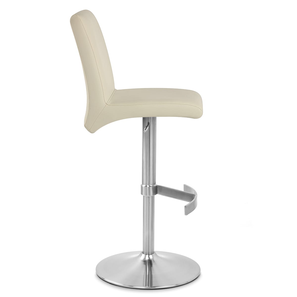 Deluxe Brushed High Back Stool Cream