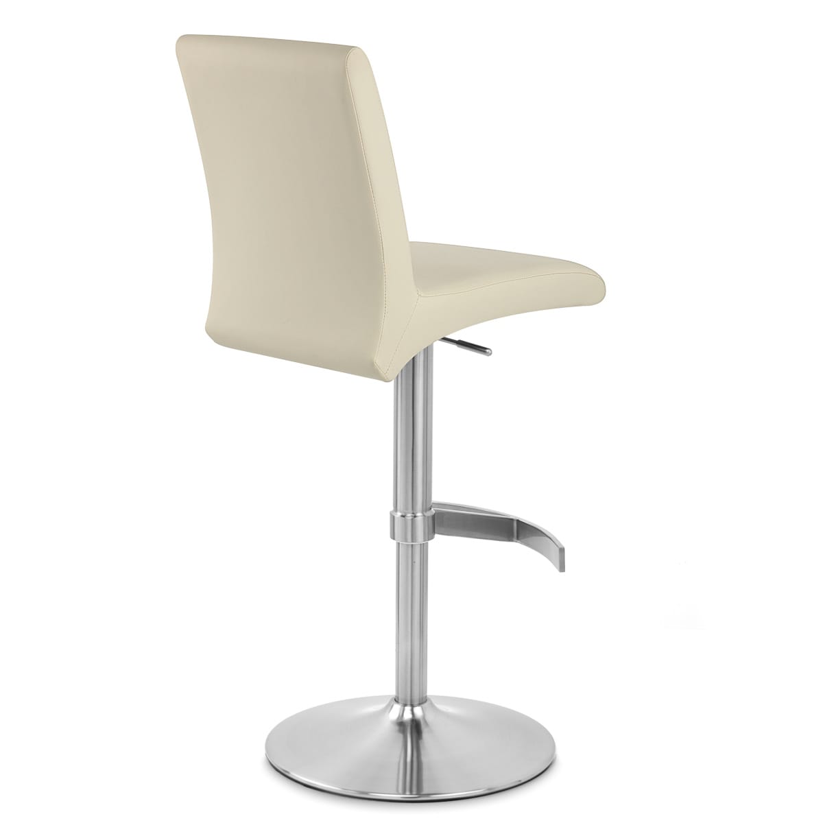 Deluxe Brushed High Back Stool Cream