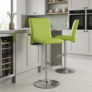 Deluxe Brushed High Back Stool Green
