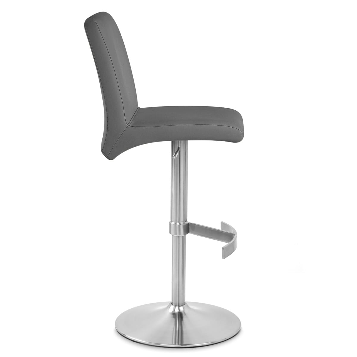 Deluxe Brushed High Back Stool Grey