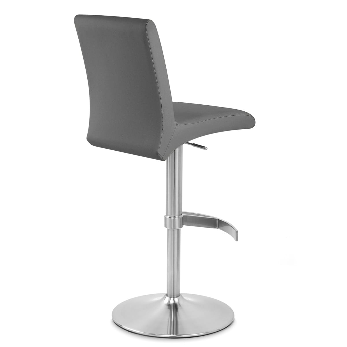 Deluxe Brushed High Back Stool Grey