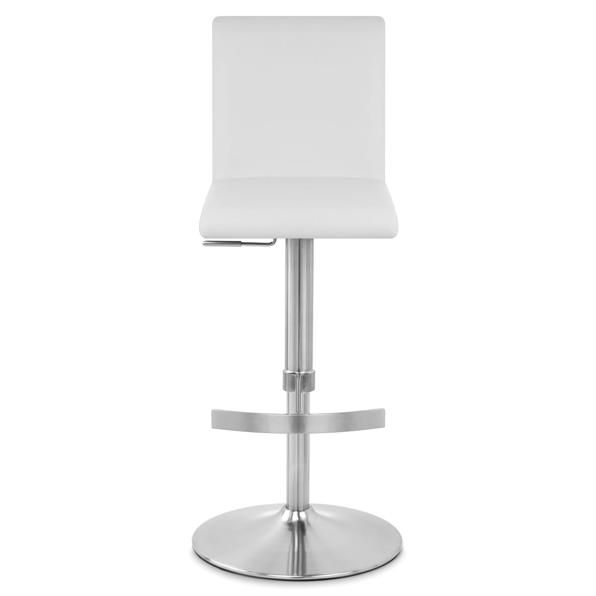 Deluxe Brushed High Back Stool White