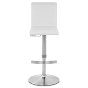 Deluxe Brushed High Back Stool White